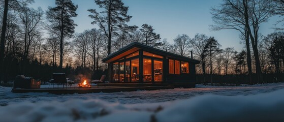Cozy Cabin in a Winter Wonderland: A Night of Tranquility