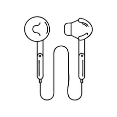 earbuds icon, earbuds vector illustration-simple illustration of earbuds, perfect for earbuds logos and icons