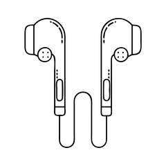 earbuds icon, earbuds vector illustration-simple illustration of earbuds, perfect for earbuds logos and icons