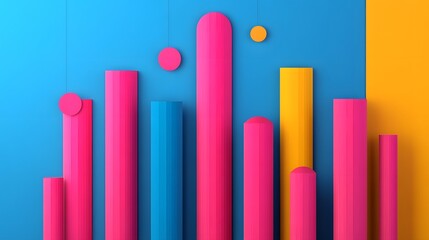 Obraz premium Bold Graphic Data Analytics Visualization for Business Trends and Market Insights