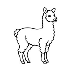 alpaca icon, alpaca vector illustration-simple illustration of alpaca, perfect for alpaca logos and icons