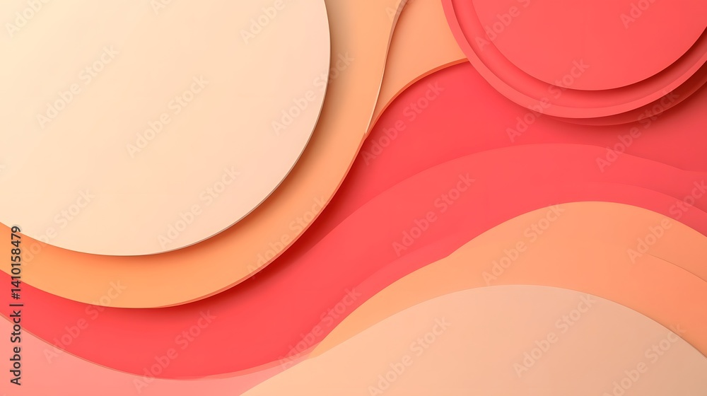 Aufkleber smooth gradient geometric abstract modern digital background design