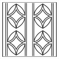 Black and White Art Deco Seamless Geometric Pattern.