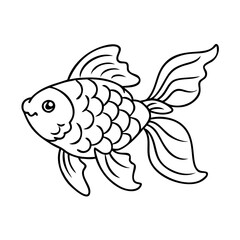 goldfish icon, goldfish vector illustration-simple illustration of goldfish, perfect for goldfish logos and icons