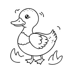 duckling icon, duckling vector illustration-simple illustration of duckling, perfect for duckling logos and icons
