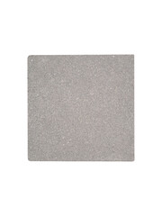 Square gray concrete tile is isolated.