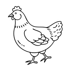 chicken hen icon, chicken hen vector illustration-simple illustration of chicken hen, perfect for chicken hen logos and icons