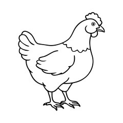 chicken hen icon, chicken hen vector illustration-simple illustration of chicken hen, perfect for chicken hen logos and icons