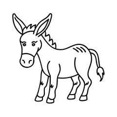donkey icon, donkey vector illustration-simple illustration of donkey, perfect for donkey logos and icons