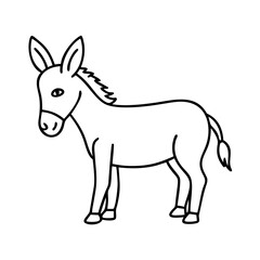 donkey icon, donkey vector illustration-simple illustration of donkey, perfect for donkey logos and icons