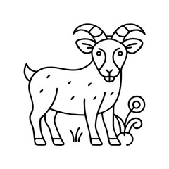 goat icon, goat vector illustration-simple illustration of goat, perfect for goat logos and icons