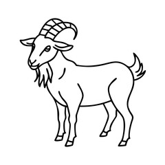 goat icon, goat vector illustration-simple illustration of goat, perfect for goat logos and icons