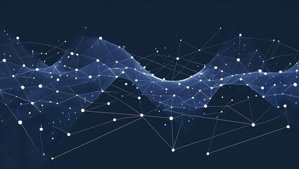 A visually striking abstract image showcasing a web of lines interconnected in a dynamic pattern