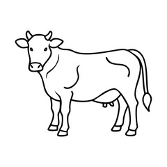 cow icon, cow vector illustration-simple illustration of cow, perfect for cow logos and icons