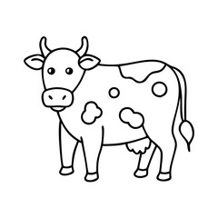 cow icon, cow vector illustration-simple illustration of cow, perfect for cow logos and icons