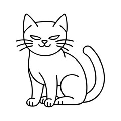 cat icon, cat vector illustration-simple illustration of cat, perfect for cat logos and icons