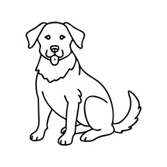 Obraz premium dog icon, dog vector illustration-simple illustration of dog, perfect for dog logos and icons