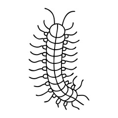 centipede icon, centipede vector illustration-simple illustration of centipede, perfect for centipede logos and icons