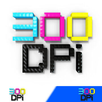 logo 300 dpi CMJN pour imprimeur - rendu 3D - fond transparent

