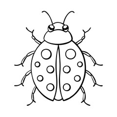 ladybug icon, ladybug vector illustration-simple illustration of ladybug, perfect for ladybug logos and icons