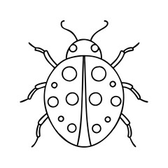 Fototapeta premium ladybug icon, ladybug vector illustration-simple illustration of ladybug, perfect for ladybug logos and icons