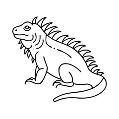 iguana icon, iguana vector illustration-simple illustration of iguana, perfect for iguana logos and icons