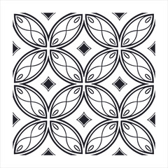 Black and White Art Deco Seamless Geometric Pattern.