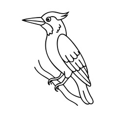 woodpecker icon, woodpecker vector illustration-simple illustration of woodpecker, perfect for woodpecker logos and icons