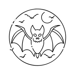 bat icon, bat vector illustration-simple illustration of bat, perfect for bat logos and icons