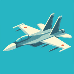 cool jet fighter plane vector image