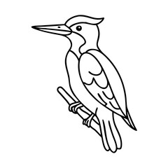 woodpecker icon, woodpecker vector illustration-simple illustration of woodpecker, perfect for woodpecker logos and icons
