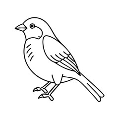 sparrow icon, sparrow vector illustration-simple illustration of sparrow, perfect for sparrow logos and icons