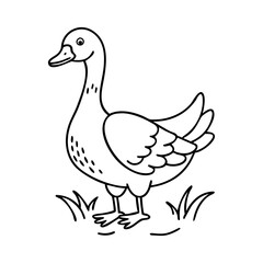 goose icon, goose vector illustration-simple illustration of goose, perfect for goose logos and icons