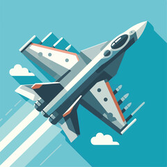 cool jet fighter plane vector image