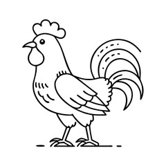 rooster icon, rooster vector illustration-simple illustration of rooster, perfect for rooster logos and icons