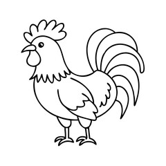rooster icon, rooster vector illustration-simple illustration of rooster, perfect for rooster logos and icons
