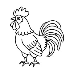 rooster icon, rooster vector illustration-simple illustration of rooster, perfect for rooster logos and icons