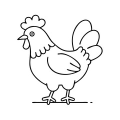 chicken icon, chicken vector illustration-simple illustration of chicken, perfect for chicken logos and icons