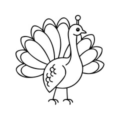 peacock icon, peacock vector illustration-simple illustration of peacock, perfect for peacock logos and icons