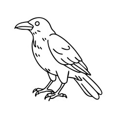Obraz premium crow icon, crow vector illustration-simple illustration of crow, perfect for crow logos and icons