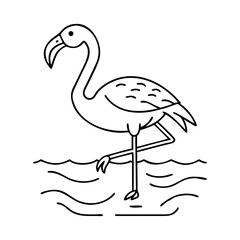 flamingo icon, flamingo vector illustration-simple illustration of flamingo, perfect for flamingo logos and icons