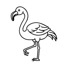 flamingo icon, flamingo vector illustration-simple illustration of flamingo, perfect for flamingo logos and icons