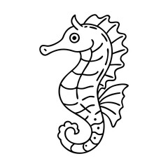 seahorse icon, seahorse vector illustration-simple illustration of seahorse, perfect for seahorse logos and icons