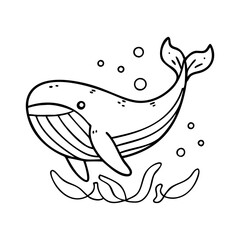 whale icon, whale vector illustration-simple illustration of whale, perfect for whale logos and icons