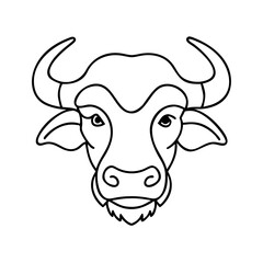 buffalo icon, buffalo vector illustration-simple illustration of buffalo, perfect for buffalo logos and icons