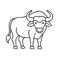 buffalo icon, buffalo vector illustration-simple illustration of buffalo, perfect for buffalo logos and icons