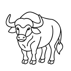 buffalo icon, buffalo vector illustration-simple illustration of buffalo, perfect for buffalo logos and icons