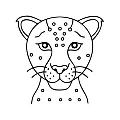 cheetah icon, cheetah vector illustration-simple illustration of cheetah, perfect for cheetah logos and icons