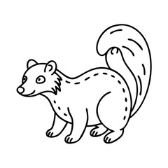 skunk icon, skunk vector illustration-simple illustration of skunk, perfect for skunk logos and icons