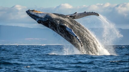 Naklejka premium dolphin jumping out of water